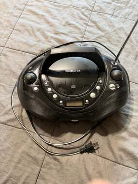 Memorex MP3851BLK Portable CD Player with AM/FM Stereo Radio Boombox